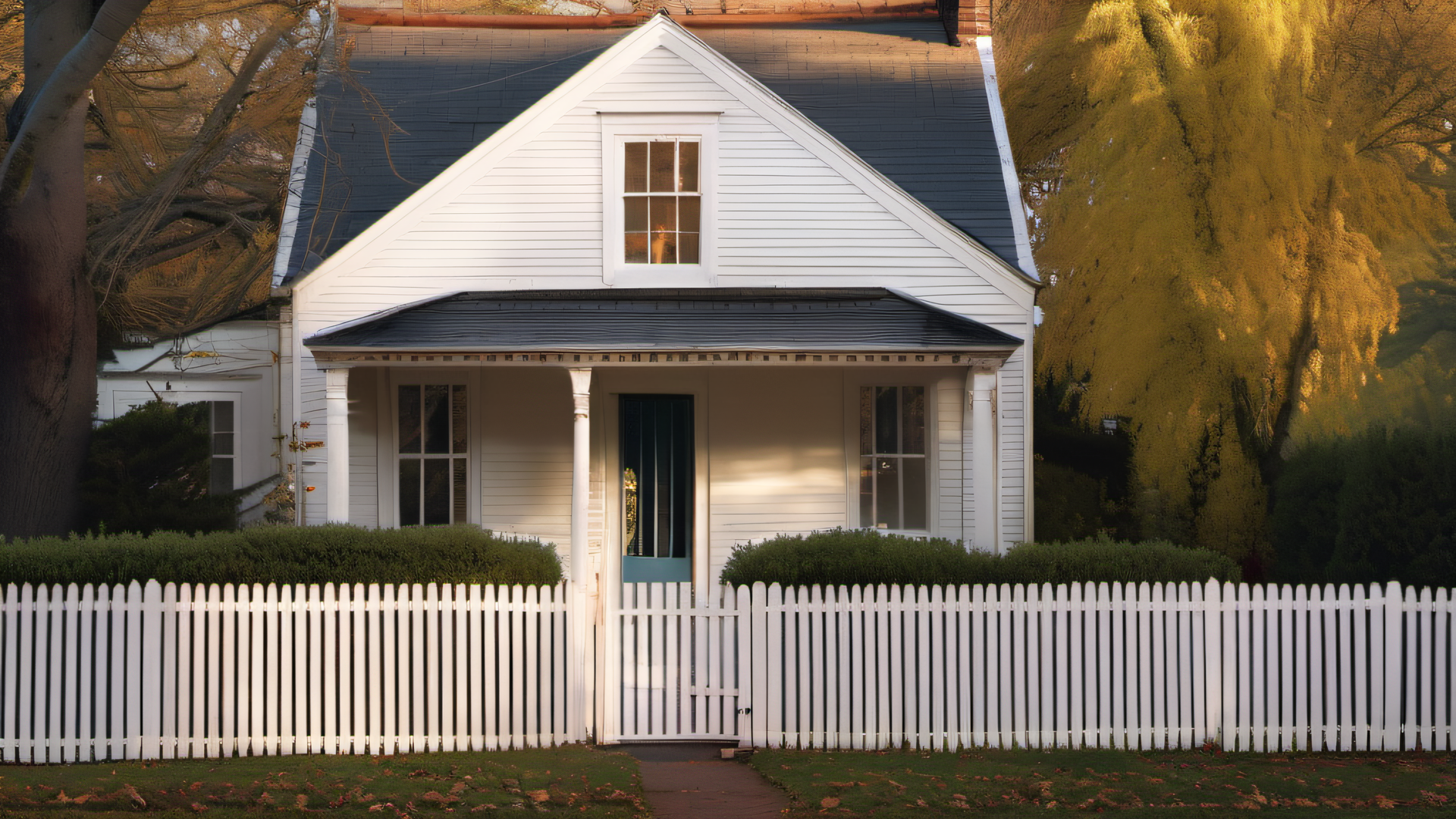 New England colonial home exterior in early spring showing paint condition inspection, MetroWest Boston, morning light on clapboard siding