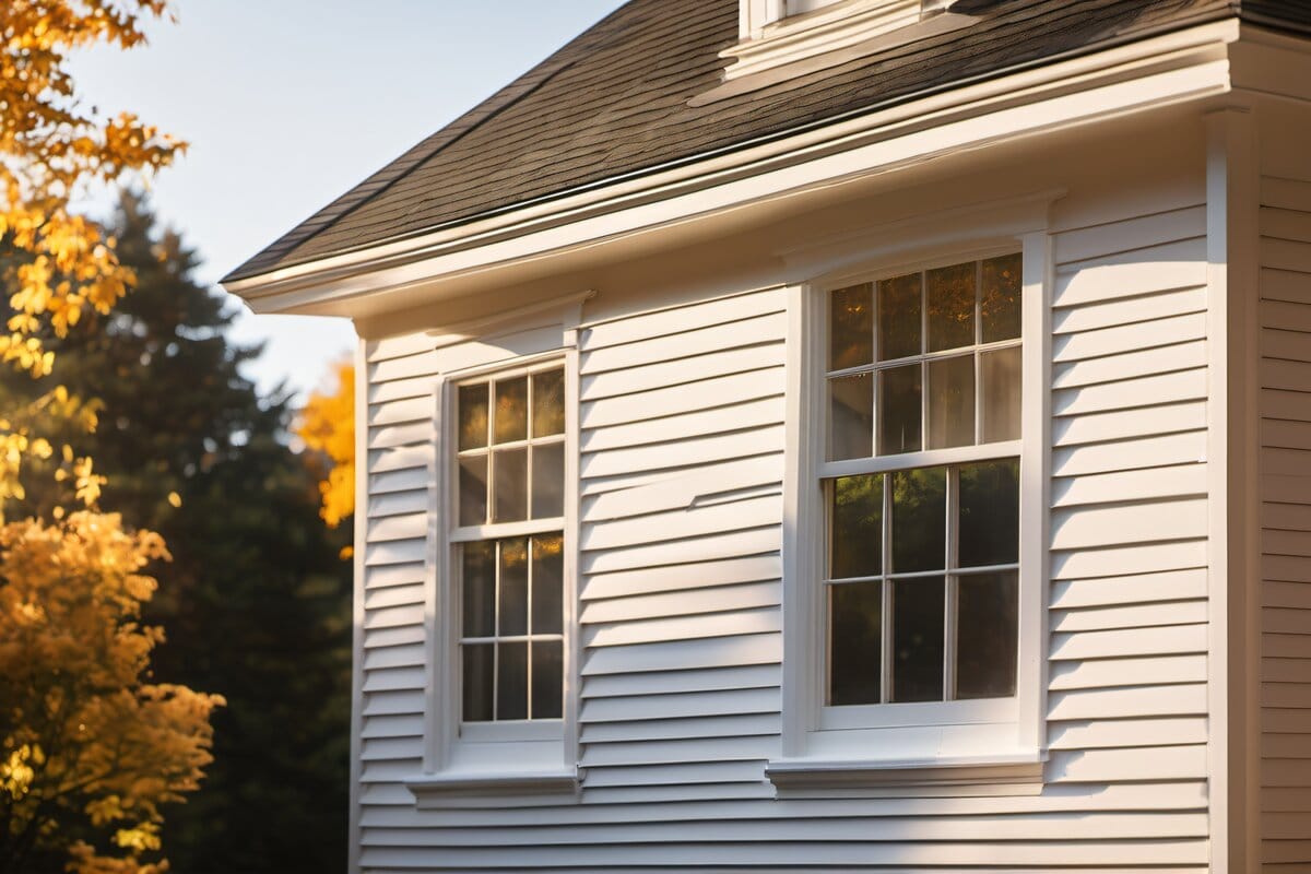 Freshly caulked and painted exterior window trim on a Holliston colonial