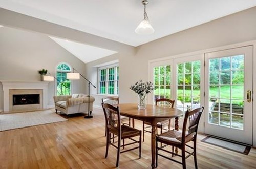 Open concept dining and living area